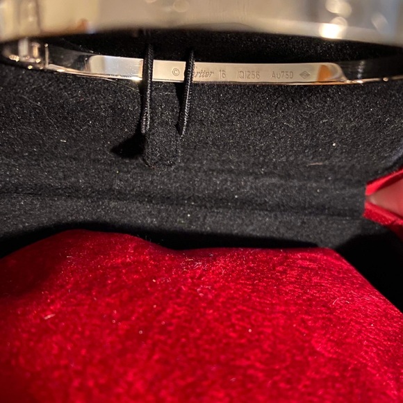 SOLD Cartier Love Bracelet Small White Gold - Picture 7 of 8